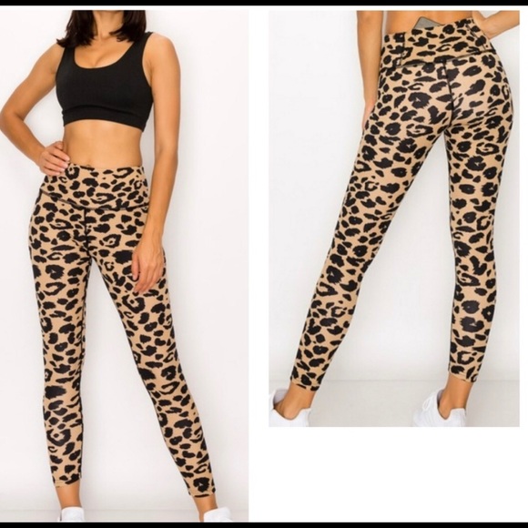 kimberly c Pants - High waisted leopard animal print leggings.